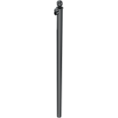 Safety railing / | border railings | Fixed post for top barfor casting in concrete | Corner post for top bar | hot-dip galvanizedand coated (RAL 7016)